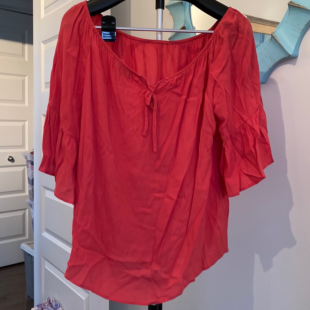 Sanctuary burned red blouse